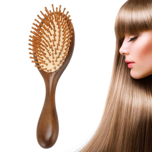 Cepillo Para El Cabello Con De Madera, De Madera, Peine Con Cojín De Aire Ligero De Alta Dureza, Aspecto Brillante Para Masaje Del Cuero Cabelludo