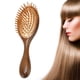thumbnail image 1 of Cepillo Para El Cabello Con De Madera, De Madera, Peine Con Cojín De Aire Ligero De Alta Dureza, Aspecto Brillante Para Masaje Del Cuero Cabelludo, 1 of 7