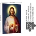 thumbnail image 2 of Puzzles for Adults 1000 Pieces Jigsaw Puzzles Catholic Jesus Sacred Heart Formation Wooden DIY Families Toys Gift for Modern Home Decoration 29.5 x 19.6 in, 2 of 10