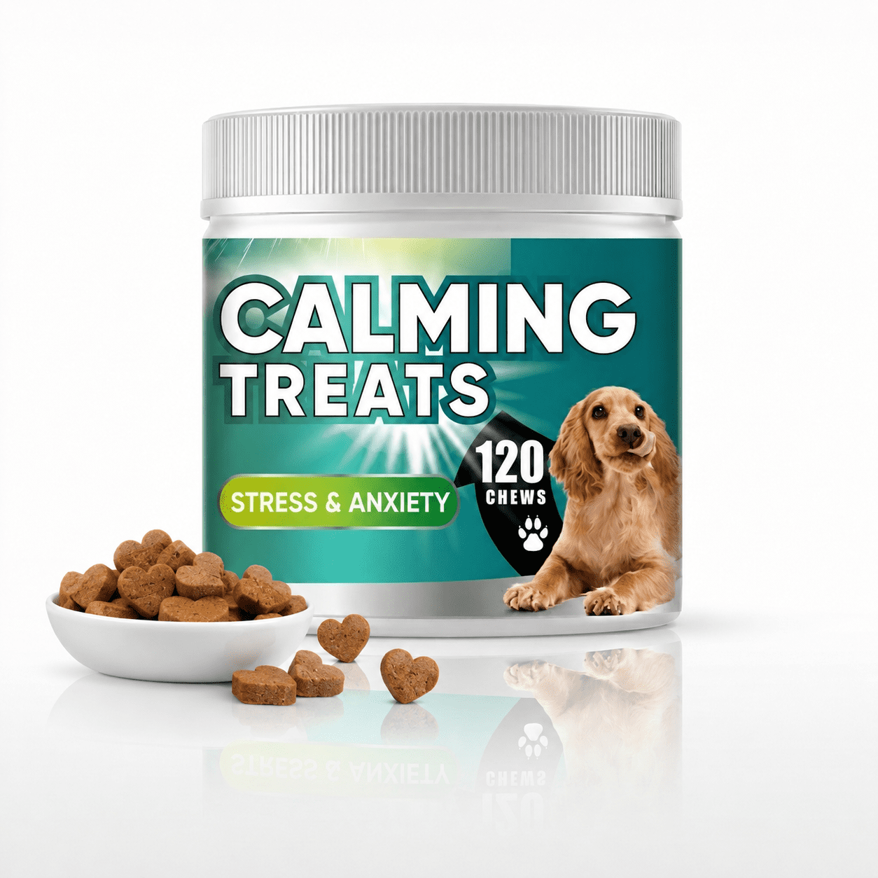 Calming Chews for Dogs Calming Treats for Dogs Helps with Thunderstorms Separation & Travel 120 Soft Chews