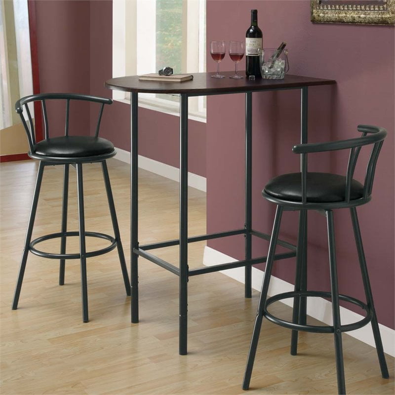 Monarch Metal Pub Table in Black and Cappuccino