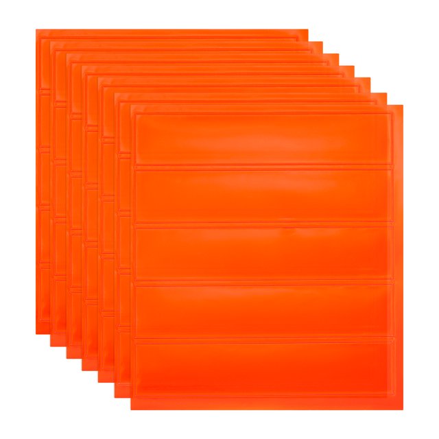 Pegatinas Reflectantes Uxcell para Casco, (5 x 6 Pulgadas, Naranja Rojo) (7 Pcs), Cinta de Seguridad Retro Reflectante, Pegatinas Adhesivas para Cascos