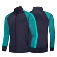 thumbnail image 6 of Guluxicc Mens Athletic Jackets with Pockets Color Block Mock Neck Full Zipper Long Sleeve Gym Workout Jackets for Running Everyday Fall Winter, 6 of 6
