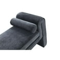 thumbnail image 2 of Pemberly Row Contemporary Bench with Solid Wood Frame in Black, 2 of 10