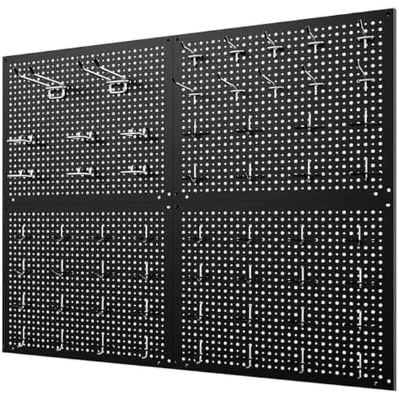 Metal Peg Board Kit with 1/4" Pegboard Accessories,Include 16.5"X13" Peg Board and Extra Thick Pegboard Accessories,Wall Organizer Peg Board Panels Tool Organizer Storage System (98)$$Hardware