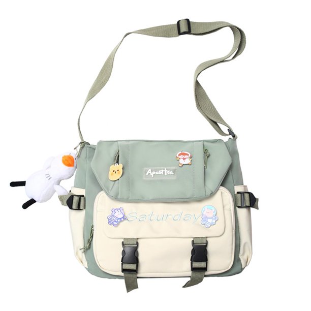 Bandolera Extolove Cute Kawaii de nylon verde