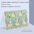 thumbnail image 4 of Dailycode Light Switch Plate Covers 2 Gang Wall Plate Plastics Outlet Covers for Kitchen Home Office Decor Cute Hamster and Leaf, 4 of 8
