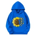 thumbnail image 2 of HAOTAGS Girls Long Sleeve Halloween Hoodies, Cute Printed Crewneck Pullover Sweatshirt Tops Blue Size 3T, 2 of 7