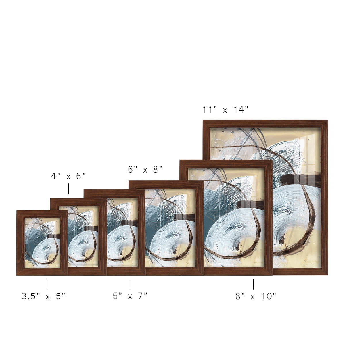 Winding Around I - Framed Print w/glass - Chestnut