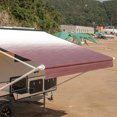 ALEKO 12'x8' Retractable RV/Patio Awning, Burgundy Fade Color