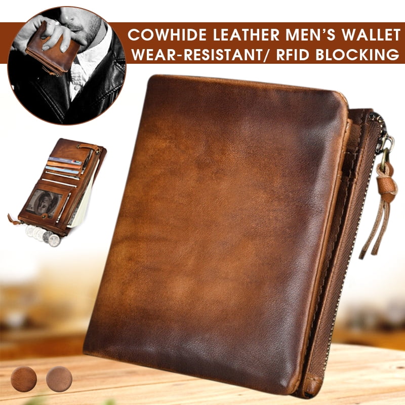 genuine leather wallet mens with coin pocket vintage card zipper long wallet genuine leather wallet mens with coin pocket vintage card zipper long wallet