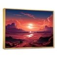 thumbnail image 2 of Designart "Solitude Amidst the Celestial Desert II" Landscapes Framed Wall Art - Global Pink Desert Entryway Framed Wall Art Print, 2 of 6