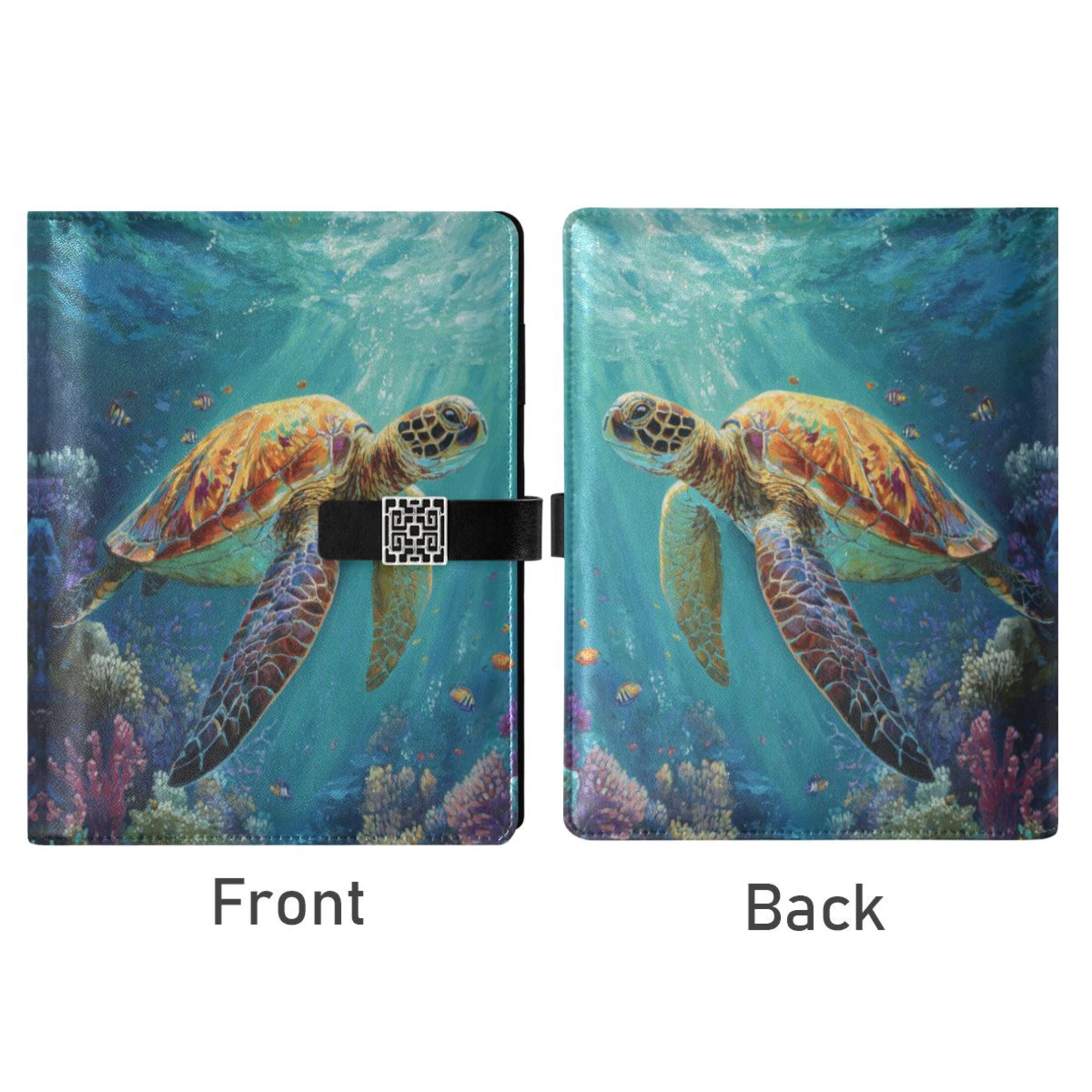 Leather Planner Leather Notebook Notebook Journal Binder Design Pen Pocket Design Convenient for Storage Beautiful Sea Turtle