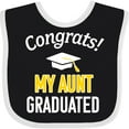 thumbnail image 3 of Inktastic Congrats My Aunt Graduated with Cap Boys or Girls Baby Bib, 3 of 4