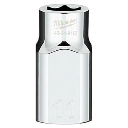 UPC: 0045242589050 | Milwaukee-45-34-9112 1/2 in. Drive 11MM Metric 6-Point Socket with FOUR FLAT Sides