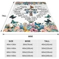 thumbnail image 3 of Christian Religious Bible Verse Scripture Prayer Jesus Cross Flower Butterfly Plush Throw Blankets Fleece Blanket For Couch Bed Warm Throw Blanket For Women Men Boy Girls Gift Living Room Decor, 3 of 5