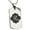 Silver, variant on Stainless Steel Ukita Samurai Crest Engraved Dog Tag Pendant Necklace