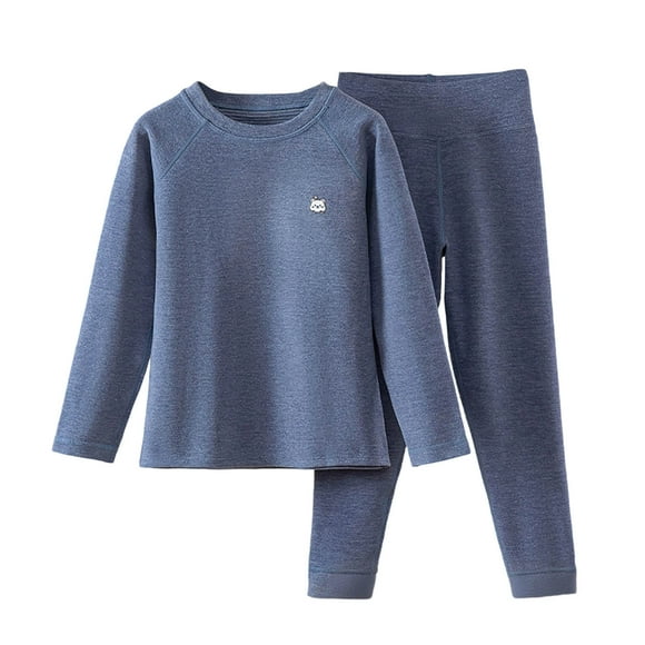 Cute Summer Set, Kids' Solid Color Warm Home Sleepwear Two-Piece