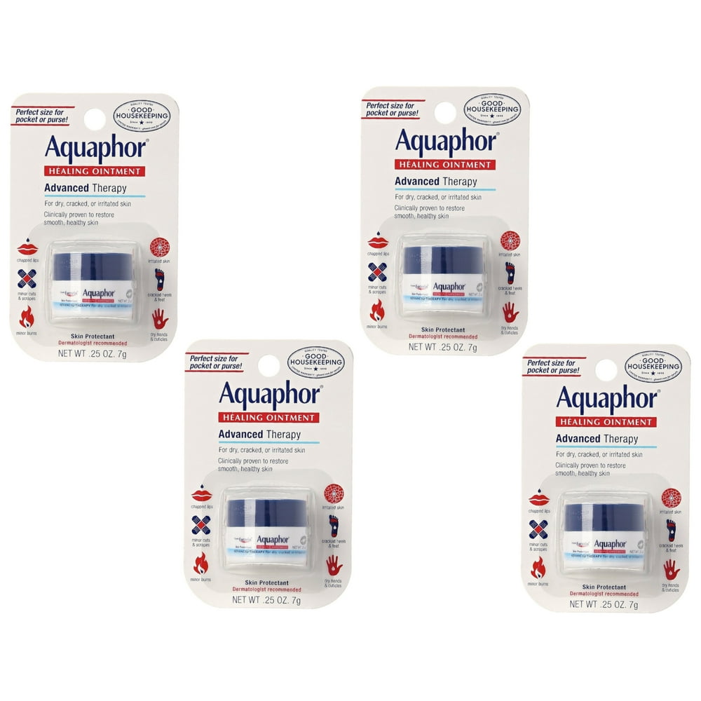 Aquaphor Healing Ointment, Advanced Therapy .25oz. (Pack of 4