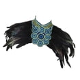 thumbnail image 1 of Chal de plumas artificiales, accesorio para disfrazarse de poncho o capa para Año Nuevo Negro, 1 of 9