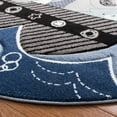 thumbnail image 3 of SAFAVIEH Carousel Kids Patton Animals on Board Area Rug, Blue/Gray, 5'3" x 5'3" Round, 3 of 10