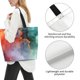 thumbnail image 3 of Fotbe Colorful Abstract Waves Bolsa Tote Estética de Lona con Estampado para Mujer - Bolsa Reutilizable de Hombro Casual para Vacaciones, Compras, Trabajo y Gimnasio, 3 of 8