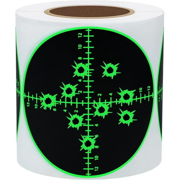 Splatter Target Stickers 3 inch Reactive Targets for Shooting with Fluorescent Green Impact, Shooting Targets for Airsoft Guns BB Pellet