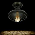 thumbnail image 5 of Rustic Farmhouse Metal Cage Ceiling Light Semi Flush Mount Pendant Lamp Fixture!, 5 of 9