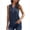 Dark Blue, variant on Njoeus Women's Button V-Neck Tank Tops, Womens Casual Sleeveless Ribbed Shirts Tunic Tops Summer Loose Dressy Blouse Long Tees S-XXL