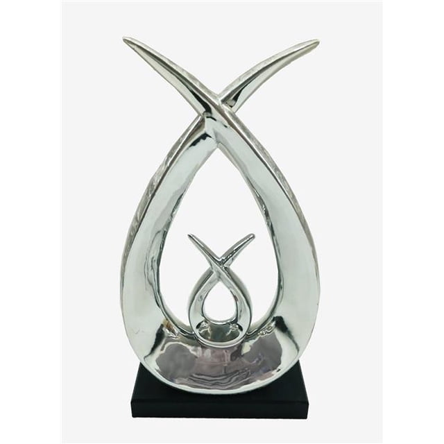 DLusso Designs RS306 14 in. Rina Design Silver Sculpture