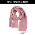 thumbnail image 2 of 2 piezas de bufanda de invierno para niños, cuello de punto cálido, bufanda clásica suave y cálida para niñas y niños, 2 of 5
