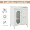 thumbnail image 6 of Harper & Bright Designs 24" Bathroom Vanity with Sink, Bathroom Vanity Cabinet with Storage Drawers and Glass Door, Adjustable Shelf, Solid Wood and MDF, 6 of 16