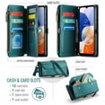 thumbnail image 2 of ShieldFlex For Galaxy A16 5G Case Wallet with RFID Blocking Card Holder for Women and Men, PU Leather Magnetic Snap Flip Zipper Strap Wallet Phone Case for Samsung Galaxy A16 5G, Green, 2 of 8