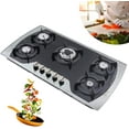 thumbnail image 4 of ANQIDI LPG/NG Gas Cooktop 5 Burners Gas Hobs Built-in Automatic Pulse Ignition Gas Stove Kitchen Cooker (35.4"), 4 of 8