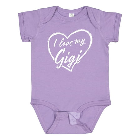 

Inktastic I Love My Gigi in White Chalk Heart Gift Baby Boy or Baby Girl Bodysuit