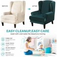 thumbnail image 6 of SHANNA Wingback Chair Slipcover Sofa Furniture Protector 2-Piece Armchair Covers with Seperate Seat Cushion Cover, 6 of 9