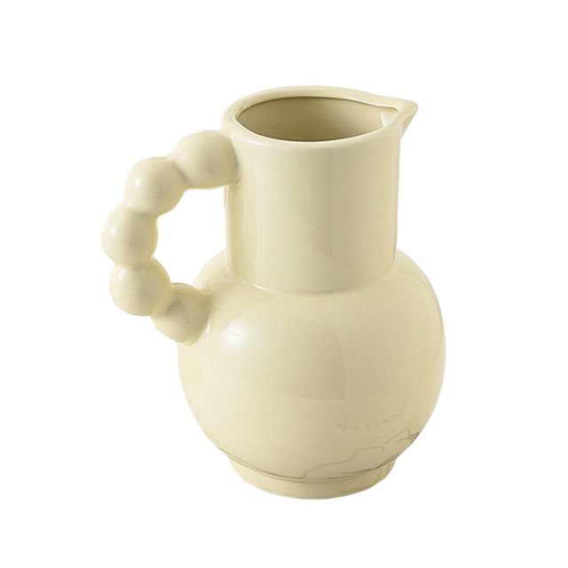 Jarrón de leche de cerámica elegante, adornos de jarrón, jarrones de escritorio, decoración de estante (A) Libre de BPA