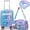 Blue Mermaid, variant on Kids Carry on Luggage Sets Rolling Suitcases for Girls with Wheels Hardshell Pink Suitcase with Duffle Bag for Travel Neck Pillow Airplane