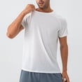 thumbnail image 4 of USNSM Men's Quick Dry Lightweight Breathable Athletic Performance Workout Gym Running Short Sleeve Crewneck T-Shirt White XL, 4 of 8