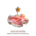 thumbnail image 3 of Cute 3D Flower Crochet Pet Knitted Hat, Ruffled Brim Sun Cap with Adjustable Chin Strap, Lovely Costume Photo Prop for Small Dogs & Cats Daily Birthday Party Wear, 3 of 5