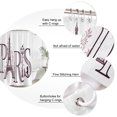 thumbnail image 3 of PARIS Bathroom Shower Curtains with 12 Hooks Polyester Waterproof Shower Curtain for Stalls and Bathtubs Pink Eiffel Tower Romantic Floral Leaves Couple Decorative Bathroom Curtain 72x84 Inches, 3 of 9