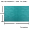 thumbnail image 2 of Plastic Placemats,Non Slip Washable Placemats for Dining Table Wipe Clean Table Mats Set of 6(Cyan Blue), 2 of 6