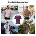 thumbnail image 5 of Fotbe Wild Berries Pattern Men’s Golf Polo Shirt – Breathable Performance Golf Shirt with Button-Down Collar-Medium, 5 of 6