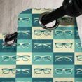 thumbnail image 3 of Ambesonne Indie Grommet Curtain, Vintage Eyeglasses Cool, 50" x 84", Petrol Blue Turquoise, 3 of 6
