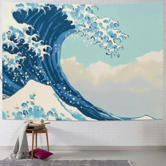 Shiartex  Tapastry'S Wall Hanging, Tapestry, Home Decor Tapestry Great Wave Mount Fuji Century Dorm Bedroom Living Room Inhouse 40x30inch