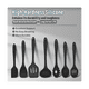 thumbnail image 4 of Juego de utensilios de cocina de silicona, juego de 6 utensilios de cocina negros resistentes al calor, espátula, cucharón y cuchara, 4 of 6