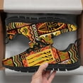 thumbnail image 3 of Customuart African Print Sneakers for Women Running Shoes Orange Size 9.5, 3 of 5