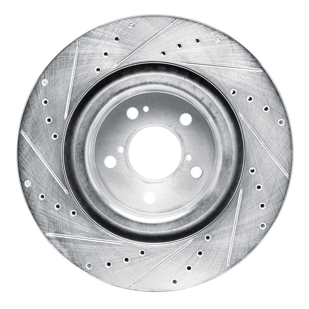 Dynamic Friction Company 631-58037R DFC Brake Rotor - Drilled And Slotted - Silver