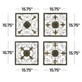 thumbnail image 4 of DecMode Brown Metal Wire Scroll Fleur De Lis Wall Decor with Gold Accents (4 Count), 4 of 17