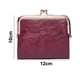 thumbnail image 2 of Cartera pequeña para mujer con protección RFID, monedero compacto plegable de piel estilo vintage con cremallera y cierre de broche., 2 of 6